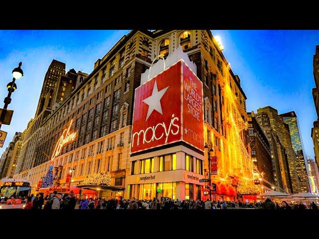 A Look At Macy's Department Store, During Christmas Season, NYC