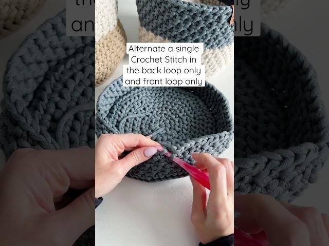 Crochet stitch for baskets - beginner friendly!