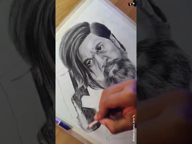 KGF Chapter-2 Drawing || Rocky (Yash) - Short Video (Kishan Gupta Arts)