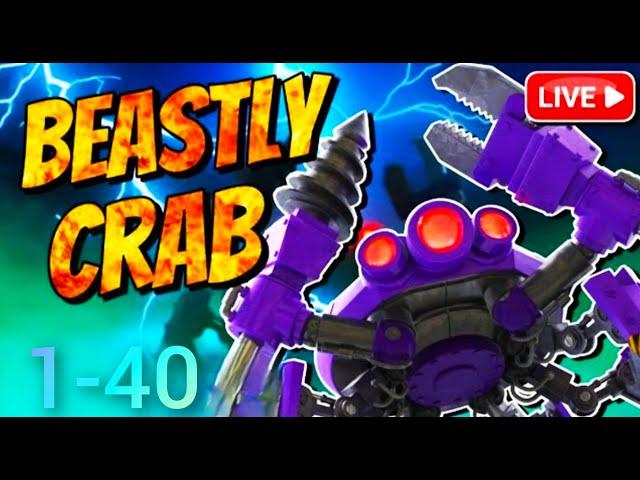 LIVE   -  Beastly Mega Crab 2024 |  Stages 1-40 |  Boom Beach