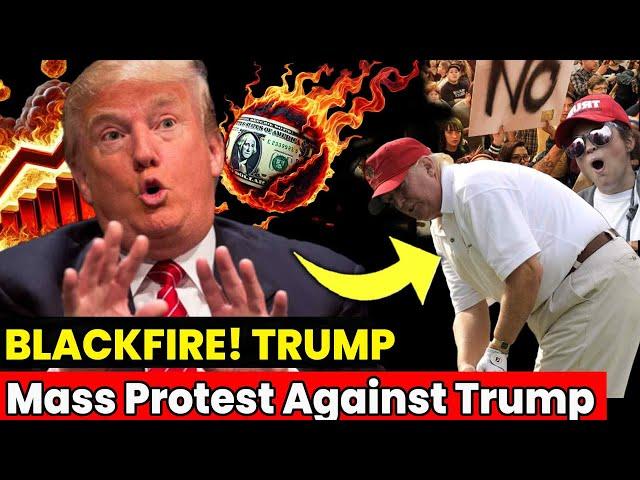 Trump RUNS TO GOLF & GETS PROTESTED EVERYWHERE Don’t care if Americans struggle from Canadian Tariff