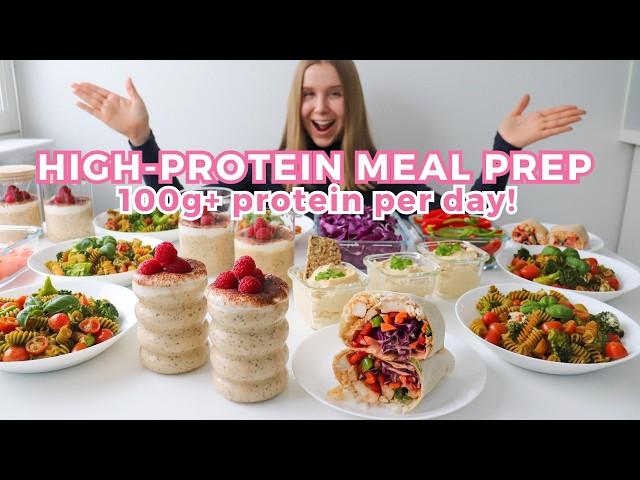 Healthy & High protein Meal Prep with Easy Recipes | 100G+ Protein | overnight oats, wraps, pasta…