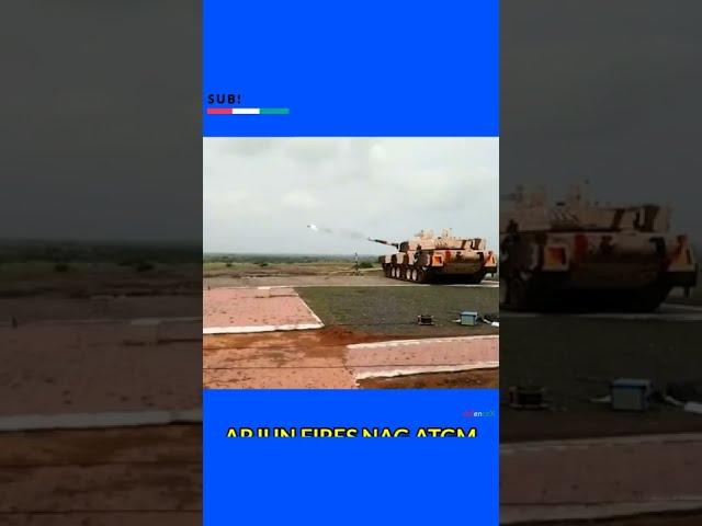 Atgm fired by Arjun mbt #shorts
