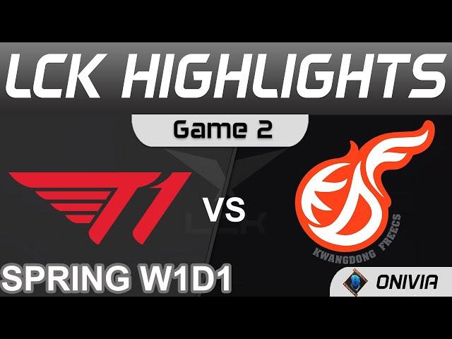 T1 vs KDF Highlights Game 2 LCK Spring Season 2022 W1D1 T1 vs Kwangdong Freecs by Onivia