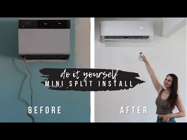 DIY WALL AC UPGRADE | HOW TO INSTALL MR. COOL DUCTLESS MINI SPLIT UNITS