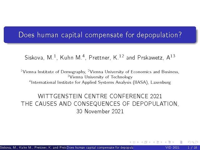 WIC2021: M. Siskova - Does human capital compensate for depopulation?