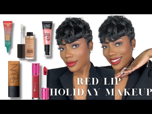 RED LIP HOLIDAY MAKEUP TUTORIAL