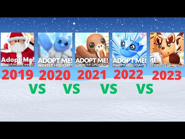 Winter/Christmas Event Comparison (2019 vs 2020 vs 2021 vs 2022 vs 2023) | Roblox Adopt Me!