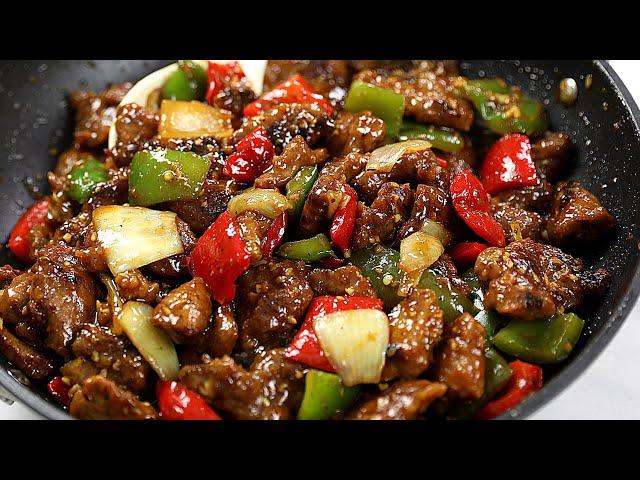 PEPPER STEAK RECIPE| BEEF STIR FRY - BETTER THAN CHINESE TAKE OUT!