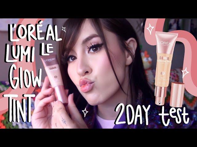 LOREAL PARIS LUMI LE GLOW TINT 2 DAY WEAR TEST AND REVIEW! NEW DRUGSTORE SKIN TINT