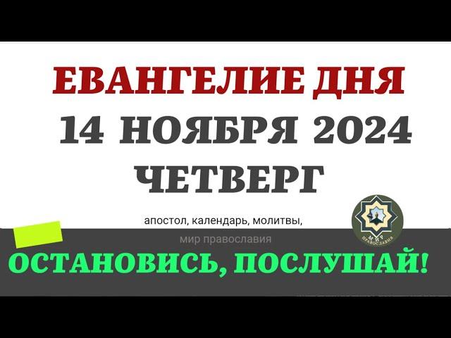 14 НОЯБРЯ ЧЕТВЕРГ ЕВАНГЕЛИЕ АПОСТОЛ ДНЯ ЦЕРКОВНЫЙ КАЛЕНДАРЬ 2024 #мирправославия