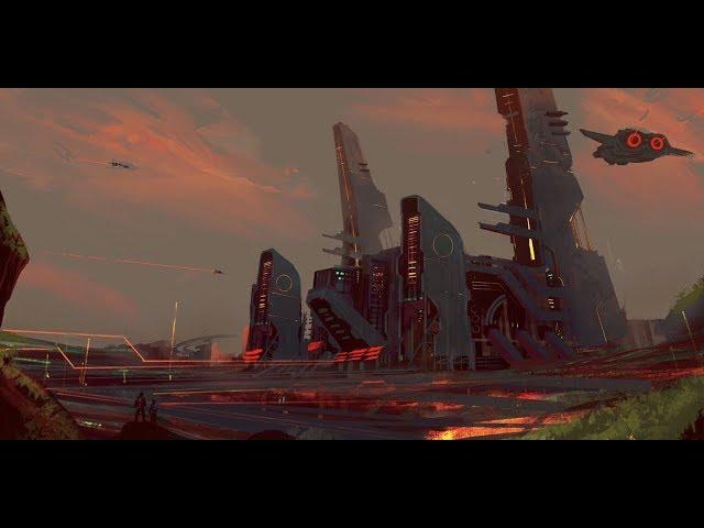 Concept background speed painting process on procreate