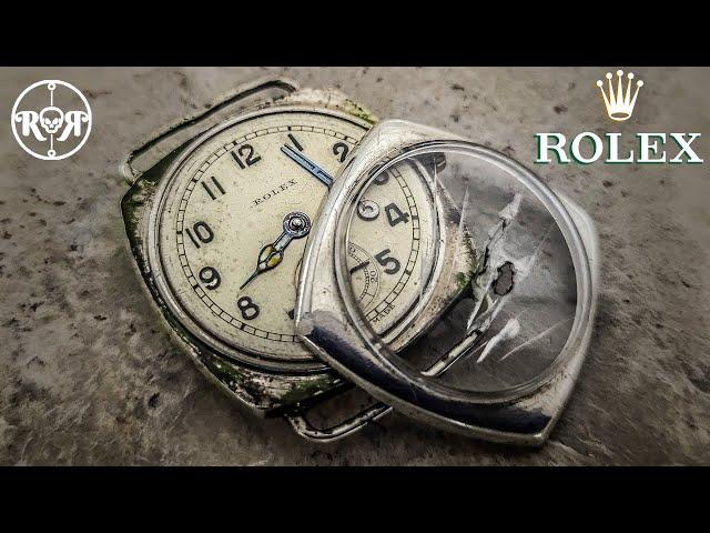 Restoration one of the first Rolex watch ever made - antique/historical military silver case