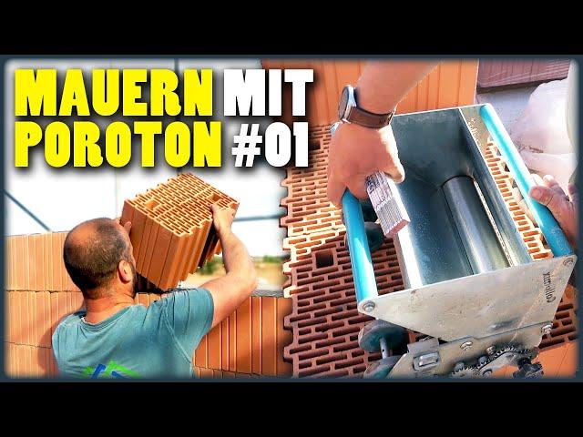 POROTON MAUERN #01 | VERARBEITUNG mit MÖRTELSCHLITTEN - Vorteile & Nachteile! | Home Build Solution