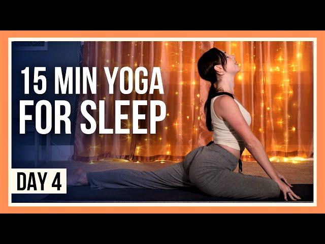 15 min Yoga for Sleep – Day #4 (EVENING YOGA FLOW)