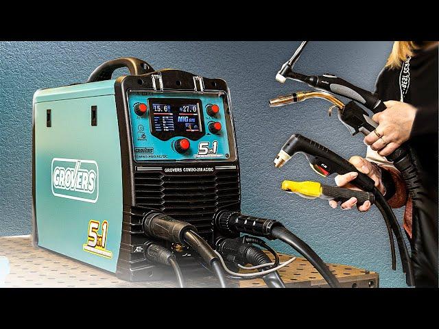 Multifunctional welding machine 5in1 GROVERS MIG/ MAG / TIG ACDC Pulse / MMA + plasma cutting