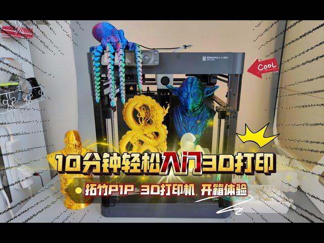 10分钟轻松入门3D打印：拓竹P1P 3D打印机 开箱体验！您花了多少钱入手？