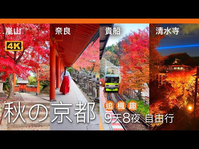 CC English subtitles）Autumn Kyoto 9 days and 8 nights free tour to enjoy maples