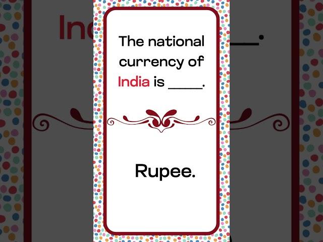 india #english #pubquiz #knowledge #pubquizgeneralknowledge #facts#currency