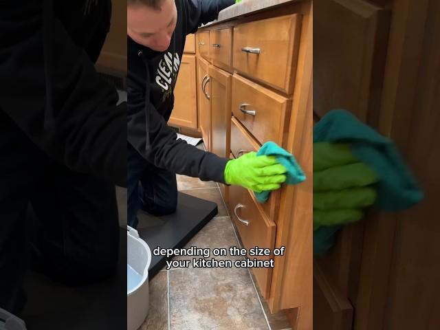 The EASIEST Way to Clean Your Kitchen Cabinets | Day 2 Spring Cleaning Spree 2024 #cleaning #wow