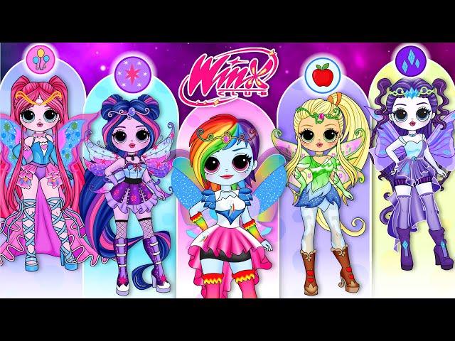 MLP Twilight Sparkle & Friends Become Winx | DIYs Paper Doll & Craft