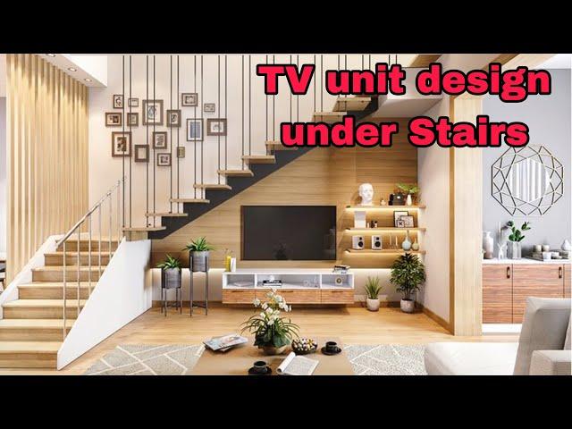 Top 50+ TV unit design under Staircase 2024 | TV Cabinet design under Stairs | Home interior design