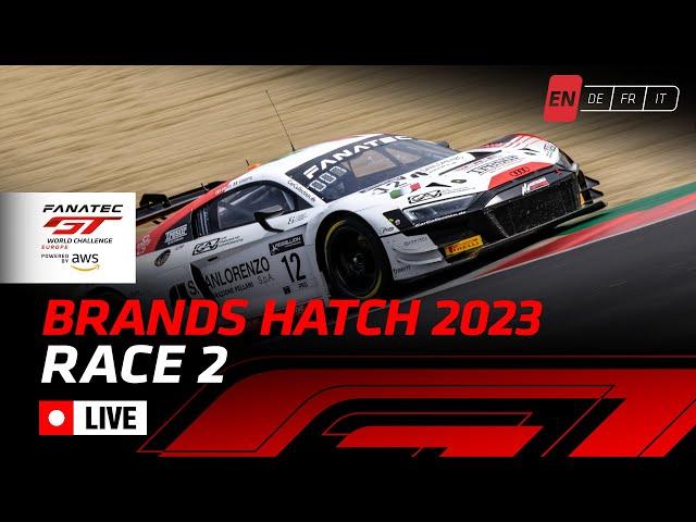 LIVE EVENT | Race 2 | Brands Hatch 2023 | Fanatec GT World Challenge Europe powered by AWS