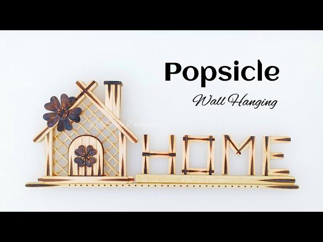 Home Decoration Wall Hanging Art with Ice cream Sticks | Wall Decor Showpiece Ideas