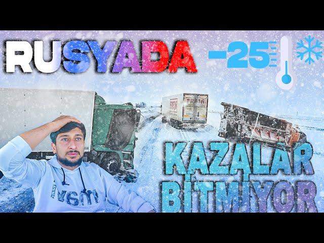 BİTMEYEN KIŞ ÇİLESİ ! KAZA YAPAN ARAÇLAR / BUZ TUTAN MOSKOVA CADDELERİ