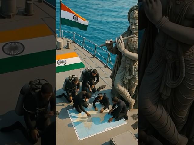 The Lost City of Dwarka  - The Sunken Kingdom of Krishna ️🪈 #krishna #ai #dwarka #aiart #shorts
