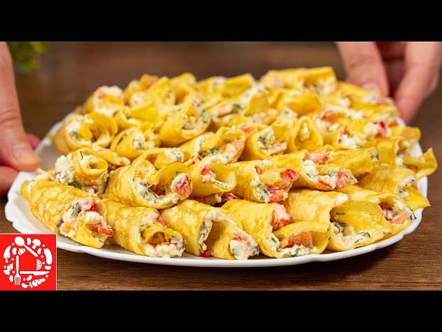 I take eggs and cook a genius appetizer! A delicious recipe from simple products!