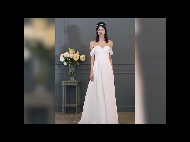 Best A-Line Chiffon Wedding Dress | JJ's House