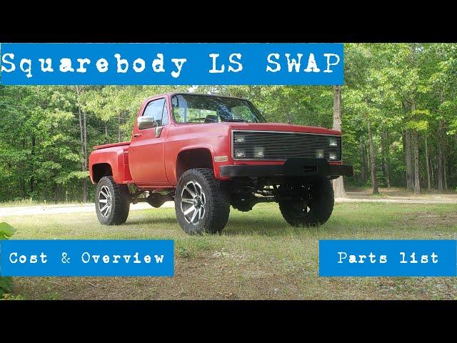 Squarebody LS Swap Overview and Cost "All parts linked in description"