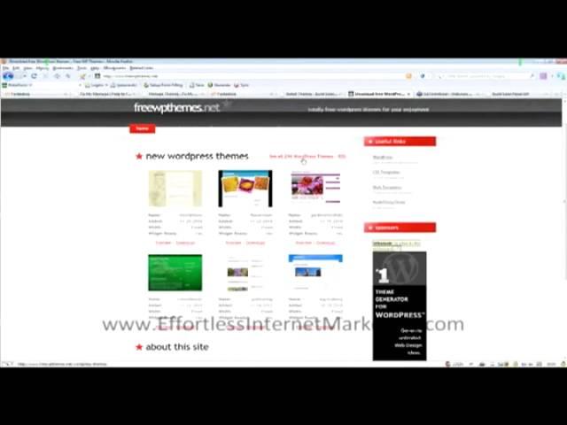 How to Upload and Use Wordpress Themes.avi