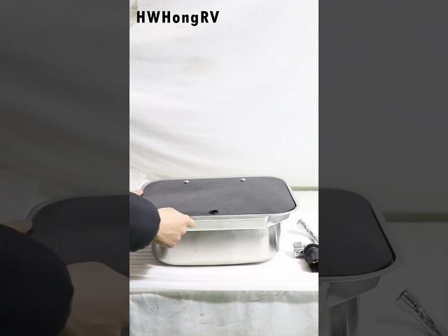 HWHongRV sink for RV 360° Rotating Faucet with Covered Sink for RVs