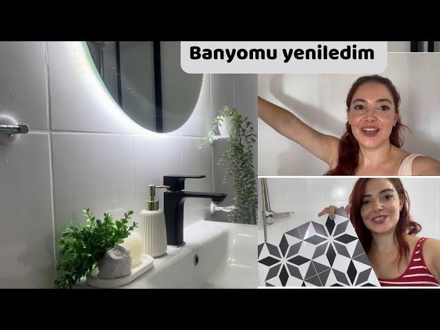 İnanılmaz Banyo Değişimi/ Kırmadan Dökmeden Banyomu Yeniledim / Fayans Boyama/ Yer Döşeme