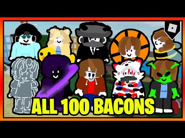 ALL 100 BACONS in FIND THE BACONS || Roblox