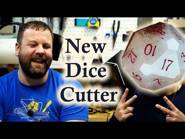 Someone joins me in the shop to make dice