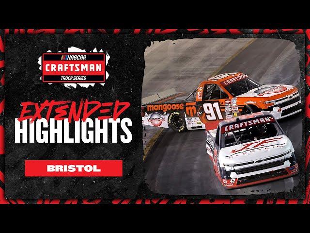 NASCAR Official Extended Highlights | NASCAR Craftsman Truck Series from Bristol Motor Speedway