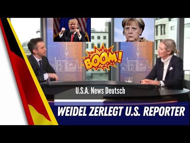 Alice Weidel zerschmettert U.S. Reporter und weist ihn in die Schranken.