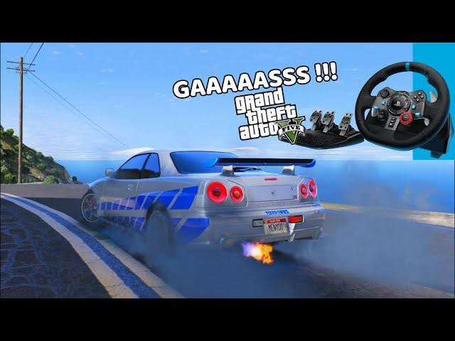 NISSAN SKYLINE R34 PAKE STEERING WHEEL GTA 5 - GTA 5 MOD