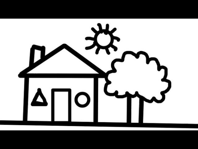 how to draw |a house drawing | for kids#ranieasydrawing 房子簡單一步一步畫/畫房子