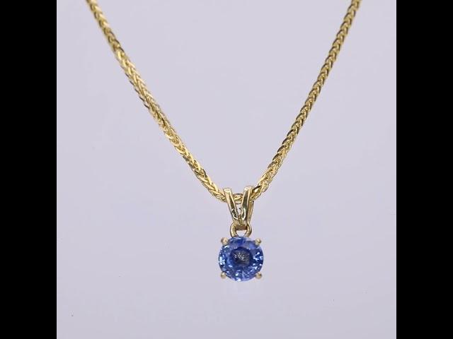 Sapphire pendant with necklace