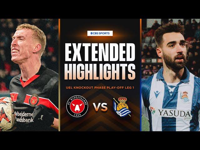 Midtjylland vs. Real Sociedad: Extended Highlights | UEL Knockout Phase Play-off Leg 1 | CBS Sports