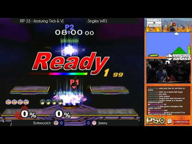 RIP 33 - Melee - Singles - WR2 - Butterscotch (ICs) vs Jeremy (Kirby/Marth)