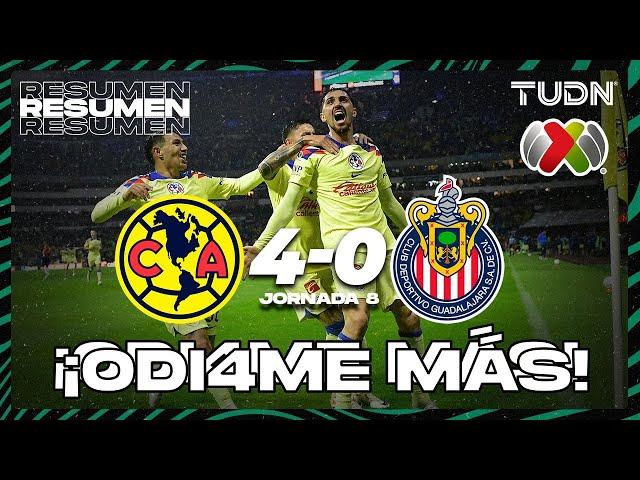 América 4-0 Chivas - HIGHLIGHTS | América 4-0 Chivas | AP2023-J8 | Liga Mx | TUDN