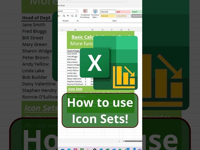 Highlighting Performance with Icon Sets in Excel - So easy