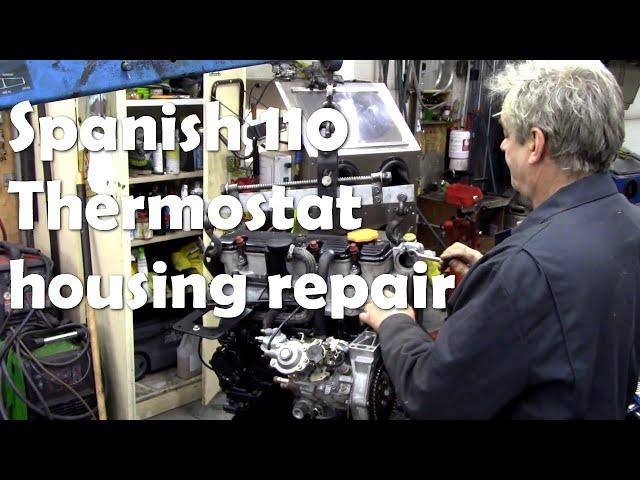 Spanish 110 engine balance beam modification and thermostat housing repairs