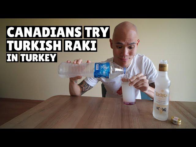 Trying Turkish Alcohol Raki | Tasting Raki for the First Time | Turkish Food Tour