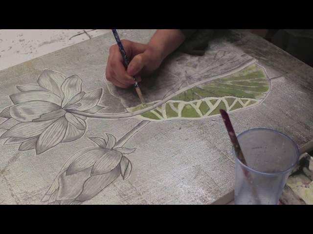 Silver Leaf Fresco Flowers